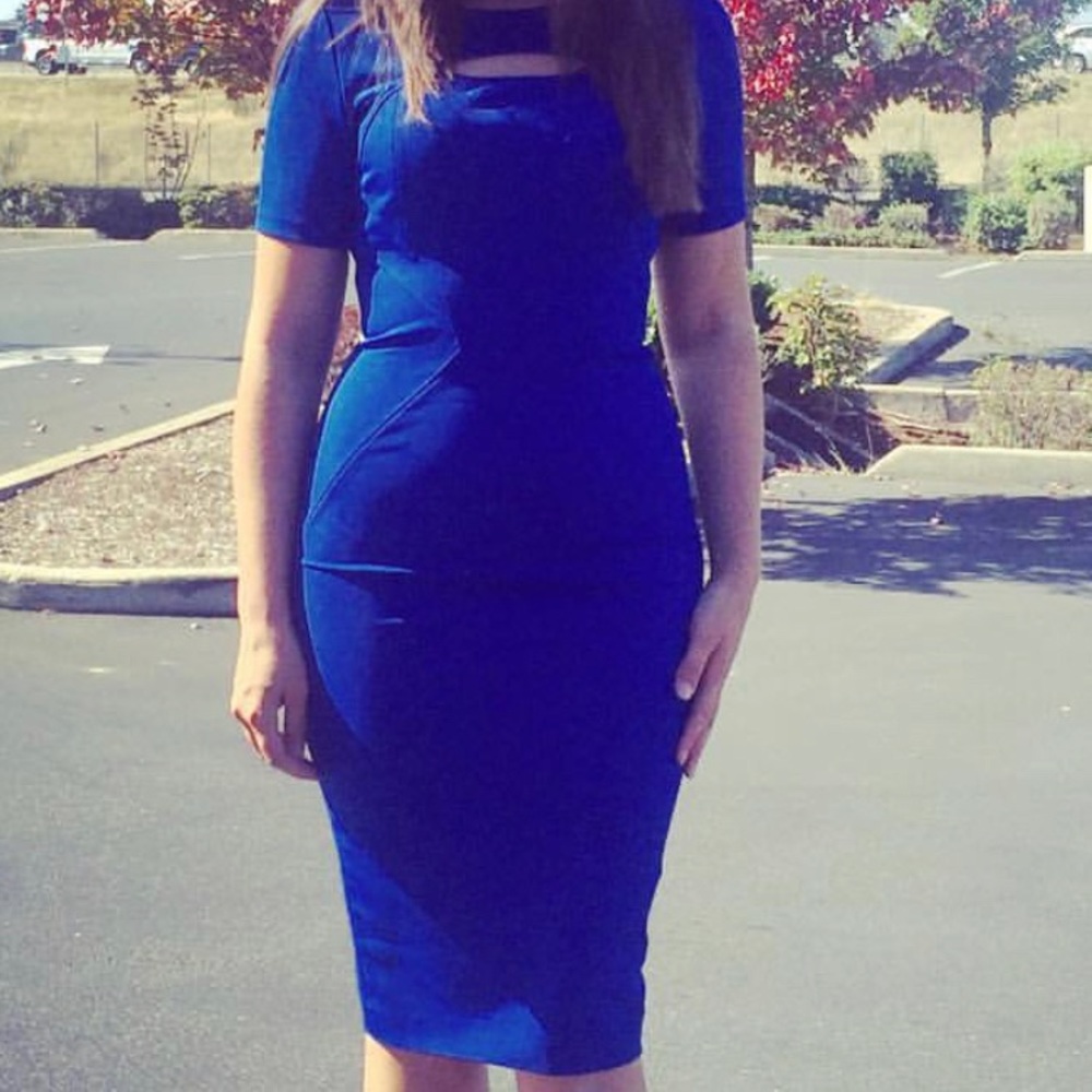 Zac Posen pencil dress size 6 blue